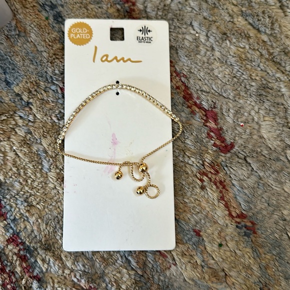 I am adjustable gold plated bracelet NWT - Picture 1 of 7